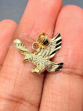 14K Yellow Gold  Eagle Pendant